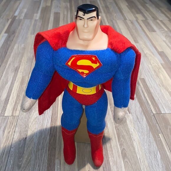 Superman action figure plush vinyl head stuffed body toy DC Comics Christmas toy - Picture 6 of 6